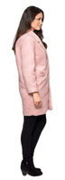 Womens Pink Boucle Fashion Coat db1575
